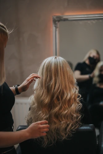 Hairdresser working